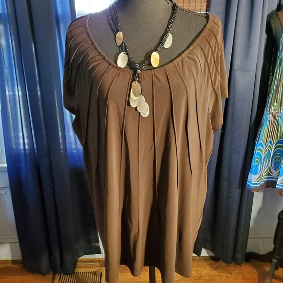 Cato Tops - CATO PLEATED FRONT TOP